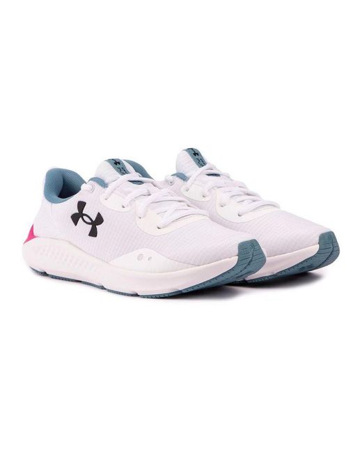 Under Armour White Charged Pursuit 3 Tech Trainers