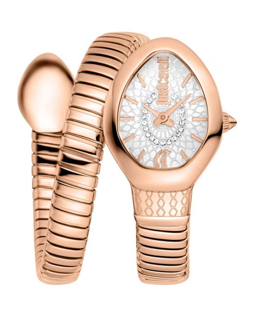 Just Cavalli Metallic Jc1L371M0045 Ladies Signature Snake Eclisse Watch