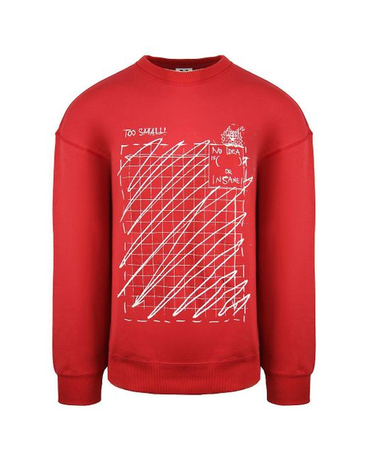 PUMA X Michael Lau Long Sleeve Crew Hals Graphic Sweatshirt 530351 22 in Red für Herren
