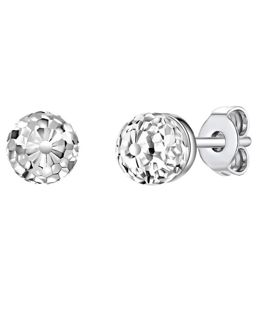 Rafaela Donata Metallic Stud Earring Sterling Embellished With Swarovski Crystals Transparent