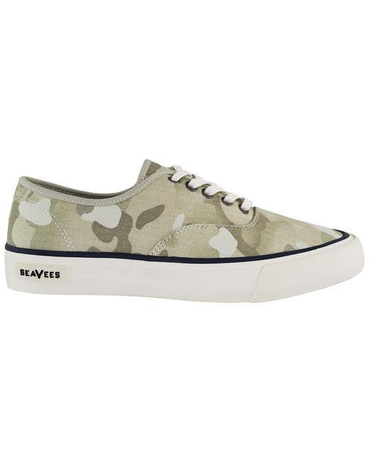 Seavees White Legend Camoflauge Plimsolls Canvas for men
