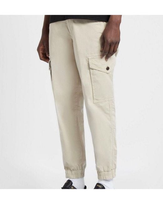 Boss Natural Seiland Stretch Cotton Relaxed Fit Cargo Trousers for men