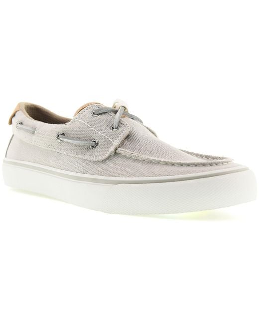 Sperry Top-Sider White Helm 2-Eye Textile Boat Shoes for men