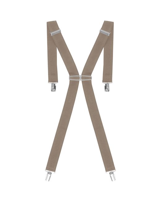Enzo Brown Elasticated Braces for men