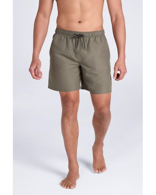 Mountain Warehouse Green 'Aruba' Swim Shorts Quick Dry Drawcord Fastening Summer Holiday Swimwear for men