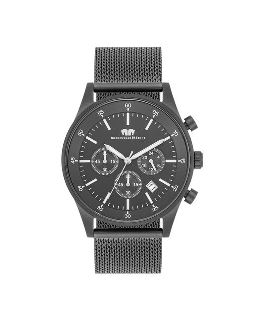 Rhodenwald & Söhne Gray Stainless Steel Watch 43Mm for men