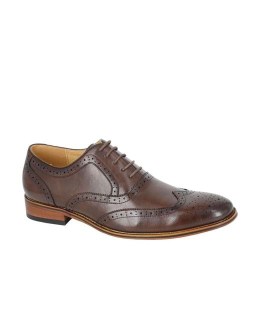 Goor Brown Brogue Oxford Shoes for men