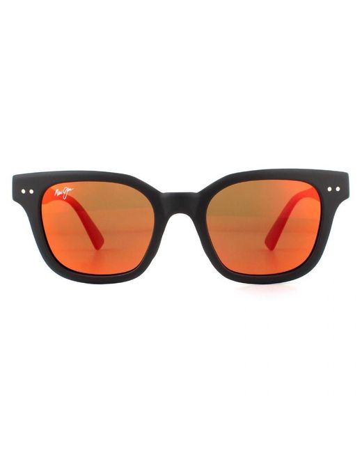 Maui Jim Brown Square Matte Hawaii Lava Polarized Sunglasses