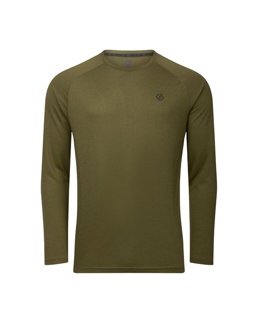 Dare 2b Green Agile Long-Sleeved T-Shirt (Nephrite Solid) for men