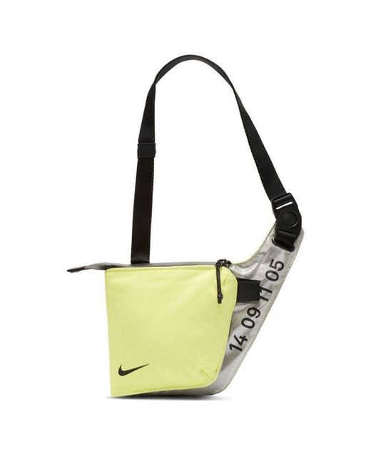 Nike Metallic Adjustable Straps Limelight Crossbody Tech Bag Ba5918 367