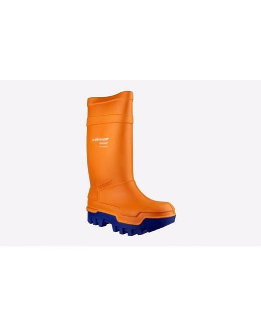 Dunlop Orange Purofort Thermo+ Full Safety Wellingtons for men