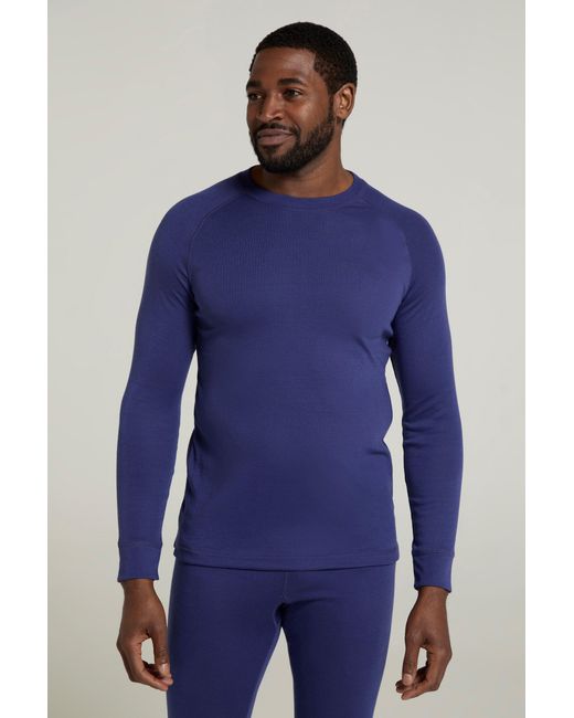 Mountain Warehouse Blue 'Talus' Thermal Base Layer Top Quick Drying Breathable for men