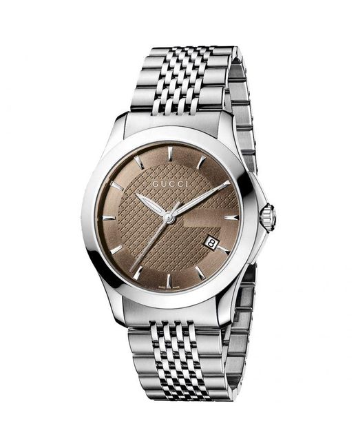 Gucci Ya126406 Horloge in het Metallic voor heren