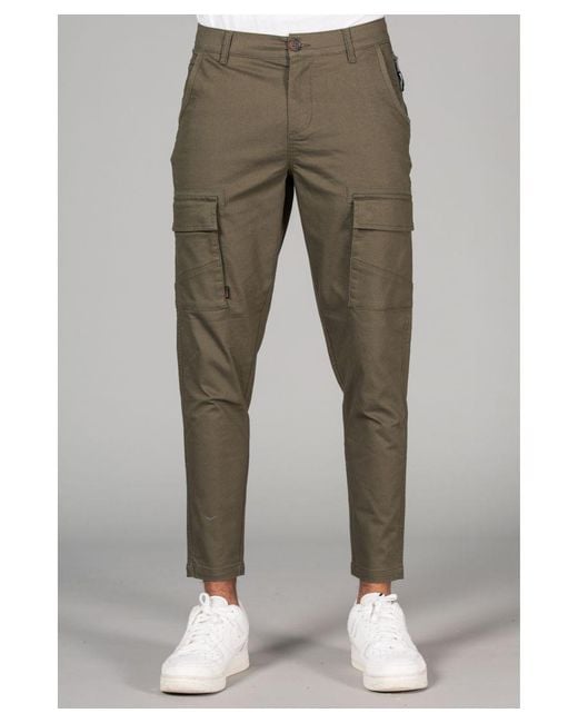Tokyo Laundry Gray Straight Leg Cargo-Style Trousers for men