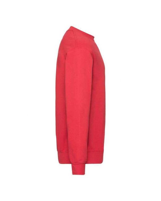 Fruit Of The Loom Red Adult Classic Drop Shoulder Sweatshirt