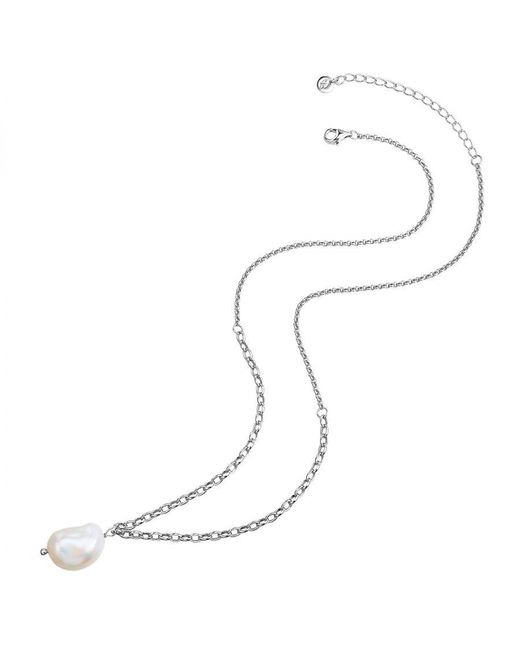 Glanzstücke München Metallic Necklace With Pendant Sterling Freshwater Cultured Pearl