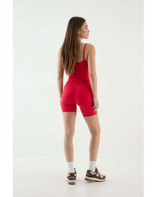 DSGN Studio Red Sculpt Contrast Internal Padded Vest Top