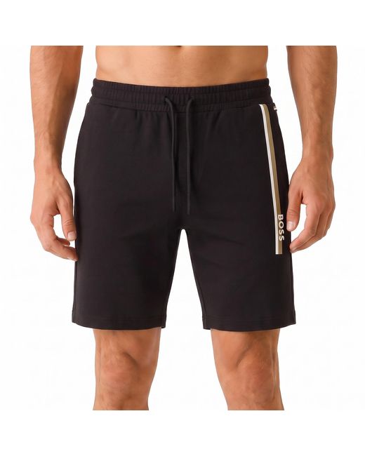 Boss Black Cotton Sports Shorts 50554778 for men