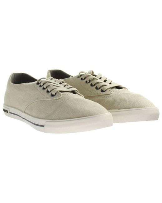 Seavees Black Hermosa Plimsoll Standard Natural Vintage Plimsolls for men