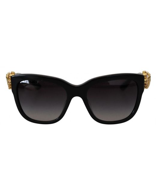 Dolce & Gabbana Black Embellished Crystal Acetate Dg4247-b-f Sunglasses