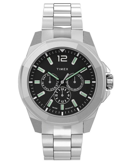 Timex Metallic Essex Avenue Silver Watch Tw2u42600 Stainless Steel for men