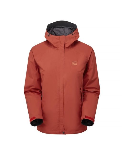 Sprayway Red Ladies Waterproof Gore-Tex Hiking Jacket With Hood Windproof Rain Shell Coat