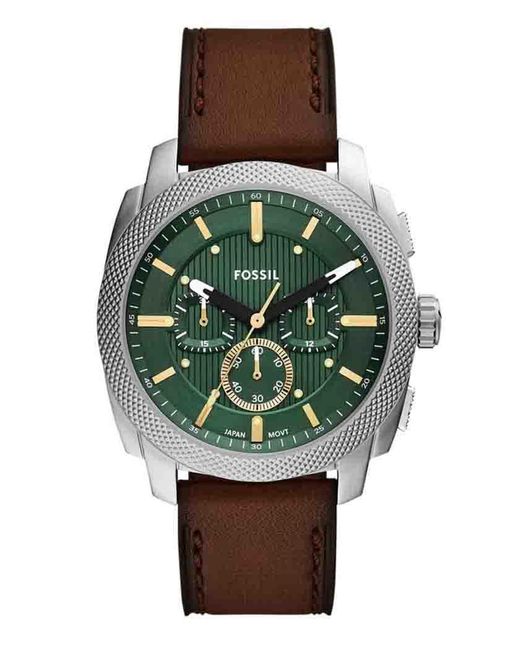 Fossil Green Machine Watch Fs6100 Leather for men