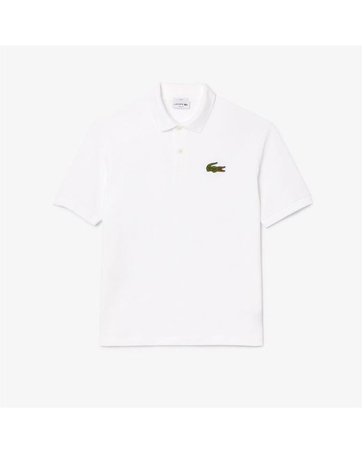 Lacoste White Fit L.12.12 Piqu¿ Badge Polo Shirt for men