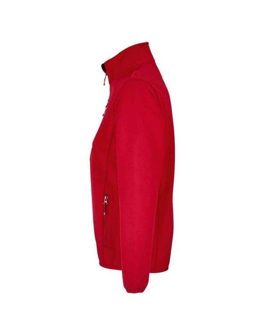 Sol's Red Ladies Falcon Softshell Recycled Soft Shell Jacket (Pepper)