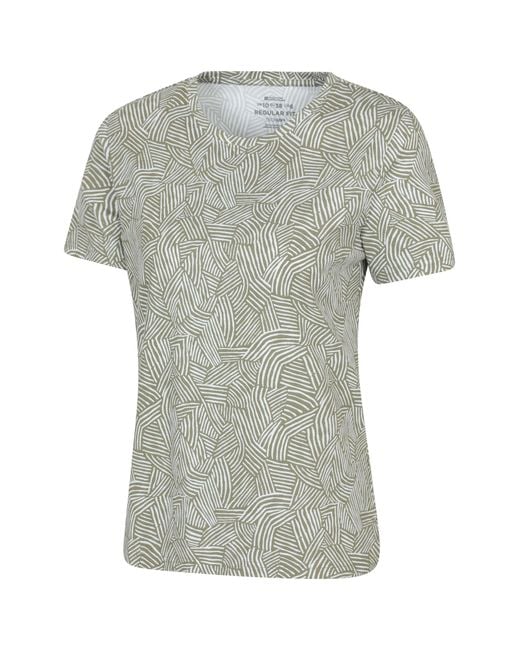 Mountain Warehouse Gray 'Printed' T-Shirt 100% Cotton Lightweight Breathable Casual Graphic Top