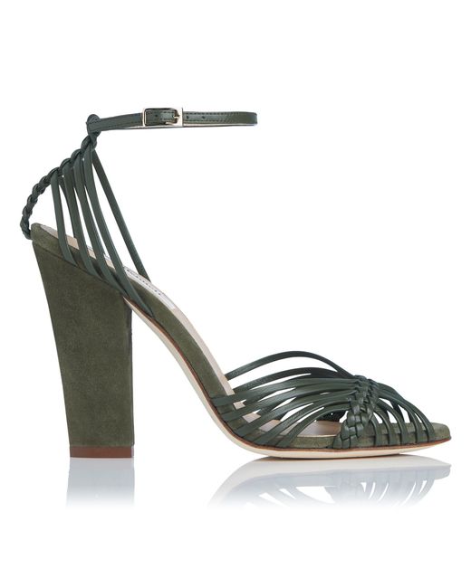 L.K.Bennett Green Lilybelle Sandal, Leather