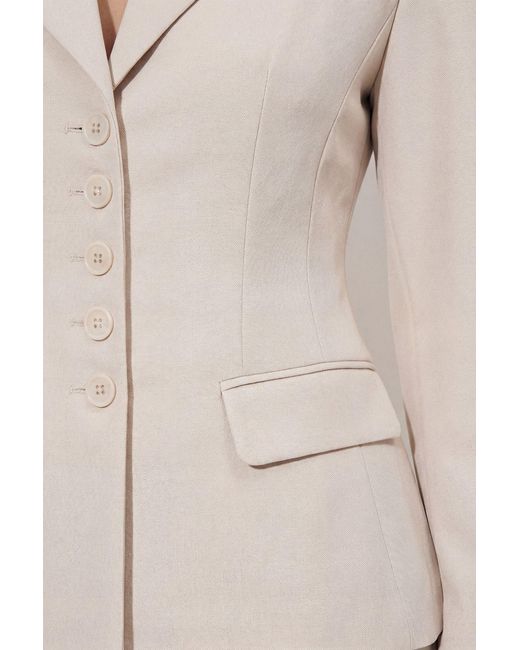 MissPap Natural Premium Pleat Front Wide Leg Trousers Co-Ord