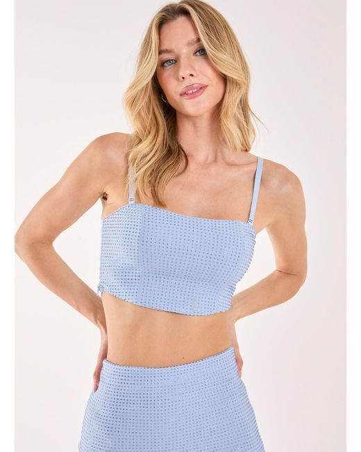 Pink Vanilla Blue Rhinestone Multiway Corset Top