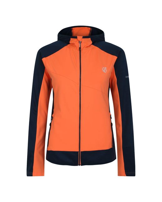 Dare 2b Orange Ladies Traversing Core Stretch Midlayer (Live Wire/Moonlight Denim)