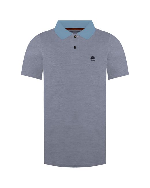 Timberland Blue Pique Polo Shirt Cotton for men
