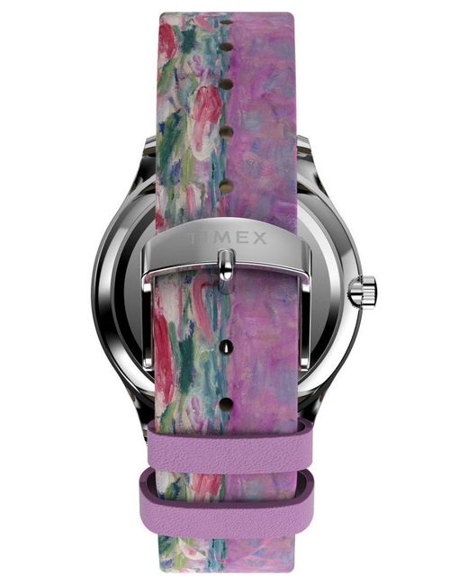 Timex Purple The Met X Klimt Watch Tw2W24900 Leather (Archived)