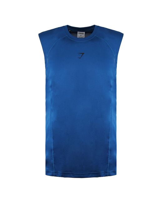 GYMSHARK Blue Aspect Tank Top for men