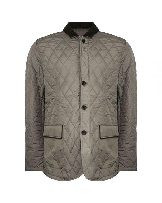 Hackett Gray Padded Quilted Sand Blazer for men
