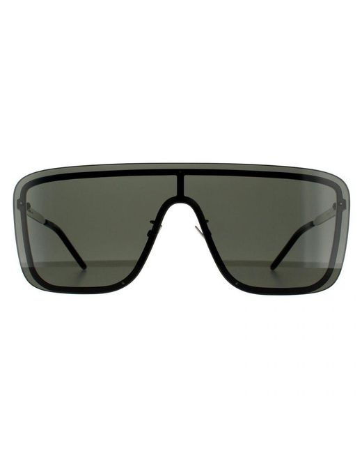 Saint Laurent Black Shield Sunglasses Metal
