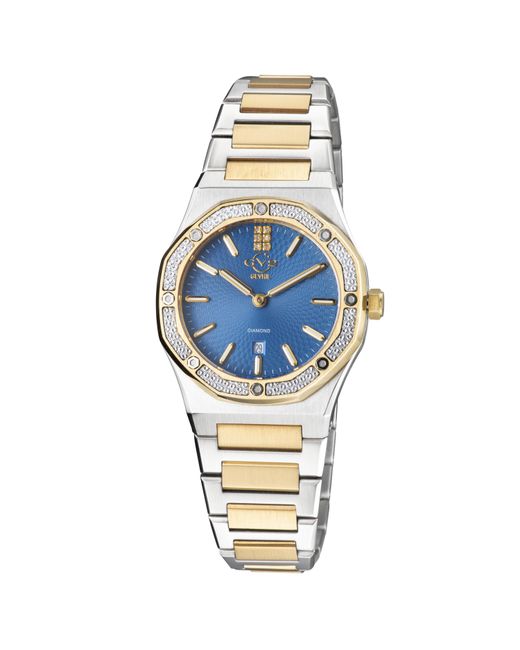 Gv2 Metallic Palmanova 12705 Swiss Quartz Dial Two Tone Diamond Watch