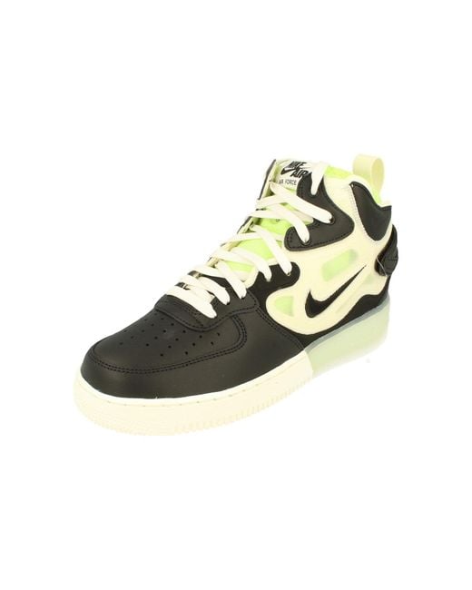Nike Black Air Force 1 Mid React Trainers for men