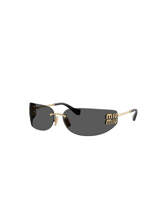 Miu Miu Black Sunglasses/ Metal