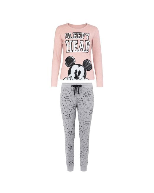 Disney Gray Mickey Nap Pyjama Set