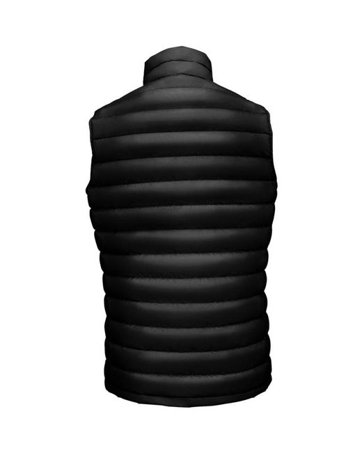 Sol's Black Wilson Lightweight Padded Bodywarmer for men