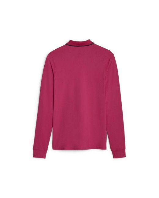 PUMA Pink W Cloudspun Long Sleeve Polo Shirt