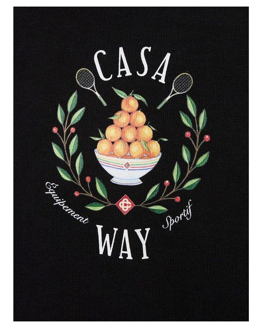 Casablancabrand Black Casa Way Bowl Of Oranges T-Shirt for men