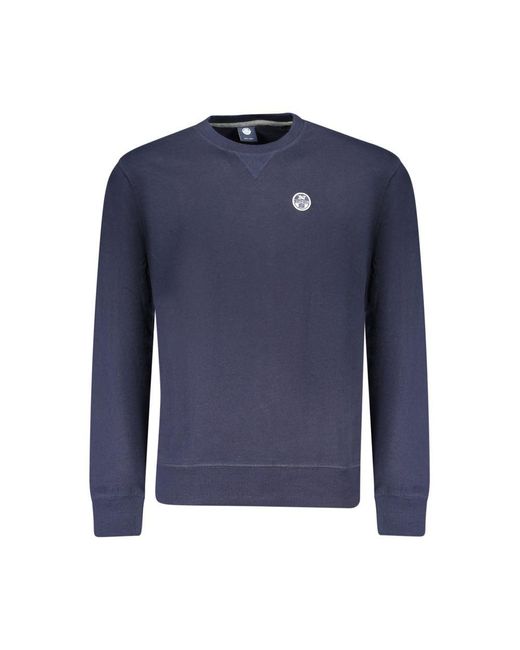 North Sails Blue Crew Neck Long Sleeve Sweatshirt for men