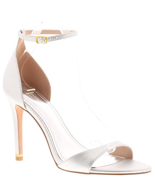 Ted Baker White Sandals Helmiam Heels Leather Round Toe Ankle Strap Leather (Archived)