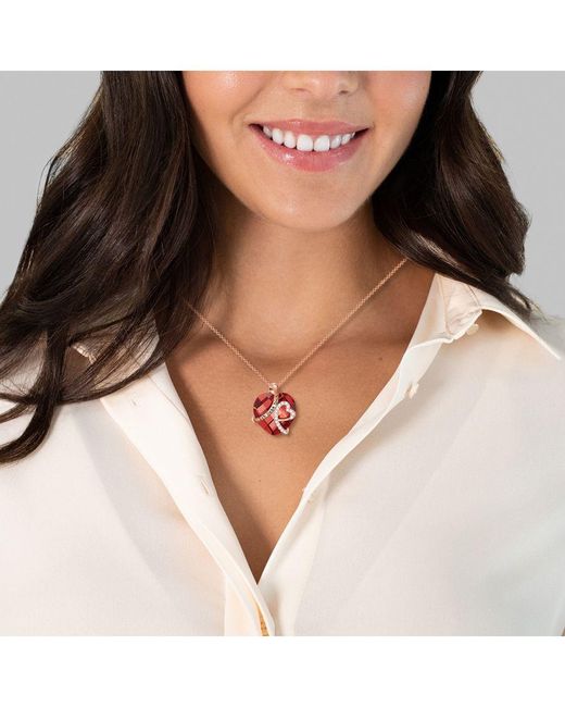 Rafaela Donata Red Brass Necklace