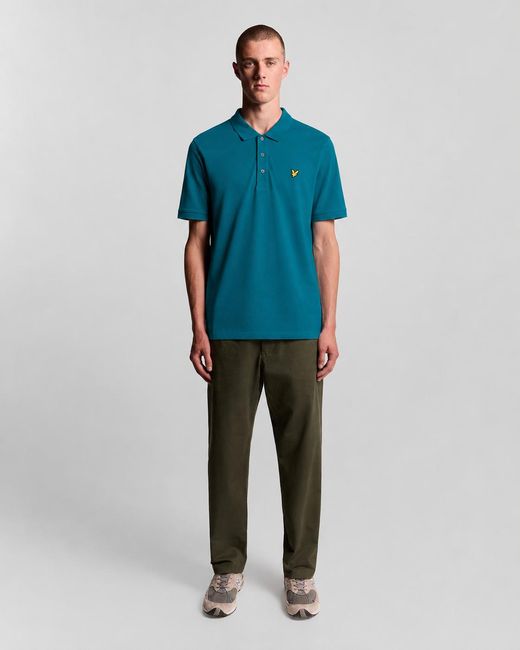 Lyle & Scott Blue Cotton Polo Shirt for men